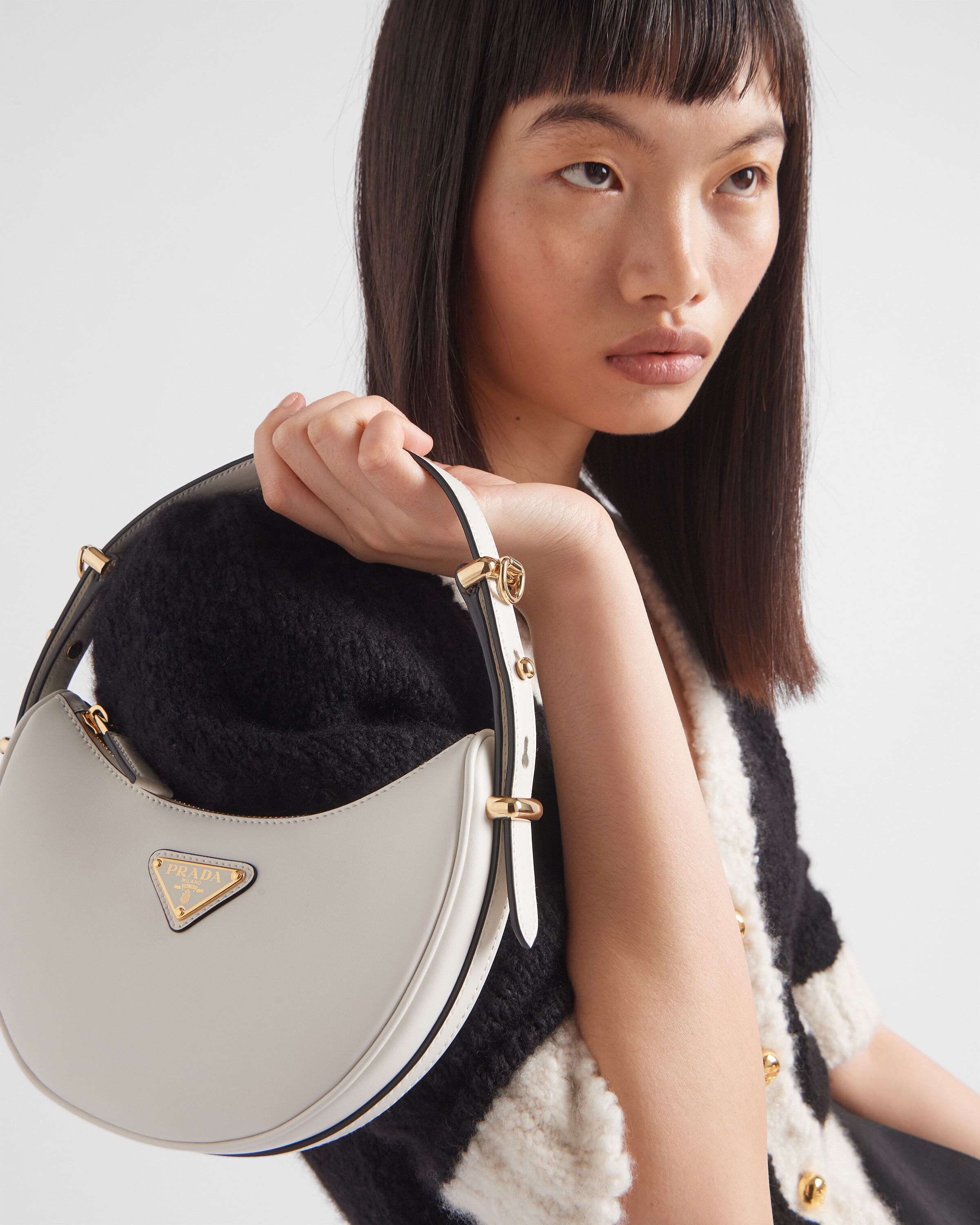 Prada nappa leather mini shoulder bag clearance