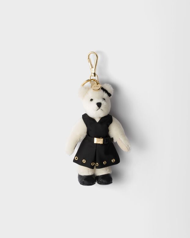 Teddy keychain charm, , hi-res