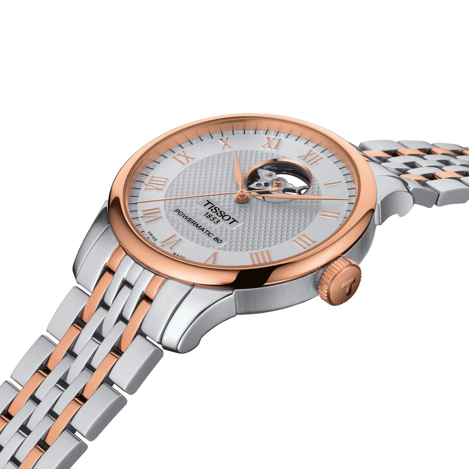 Tissot T Classic Le Locle Powermatic 80 Open Heart 39mm Mens Watch Fine Watches Heathrow Reserve Collect