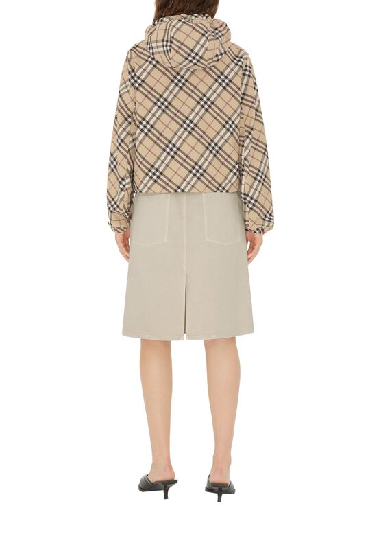 Check Hooded Jacket, , hi-res