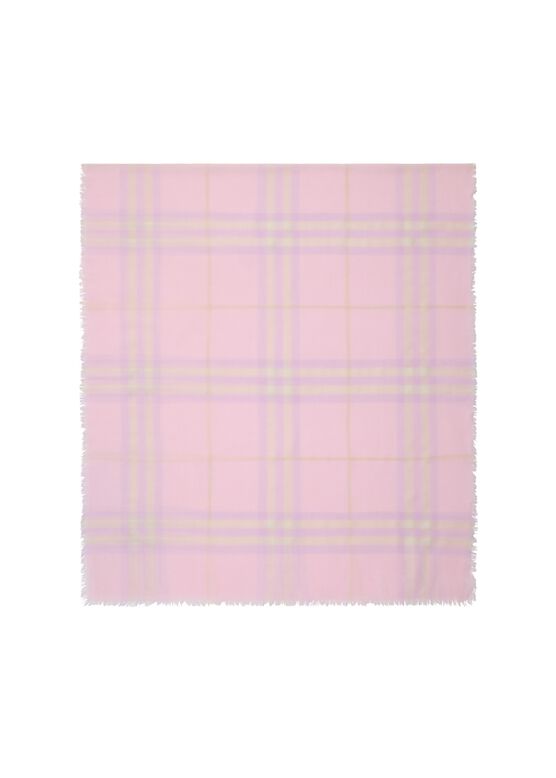 Wide Check Wool Scarf, , hi-res