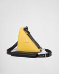 Saffiano leather and leather shoulder bag