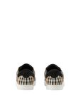 Leather, Suede and Check Sneakers, , hi-res