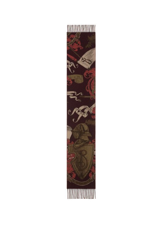 Etched Knight Cashmere Scarf, , hi-res