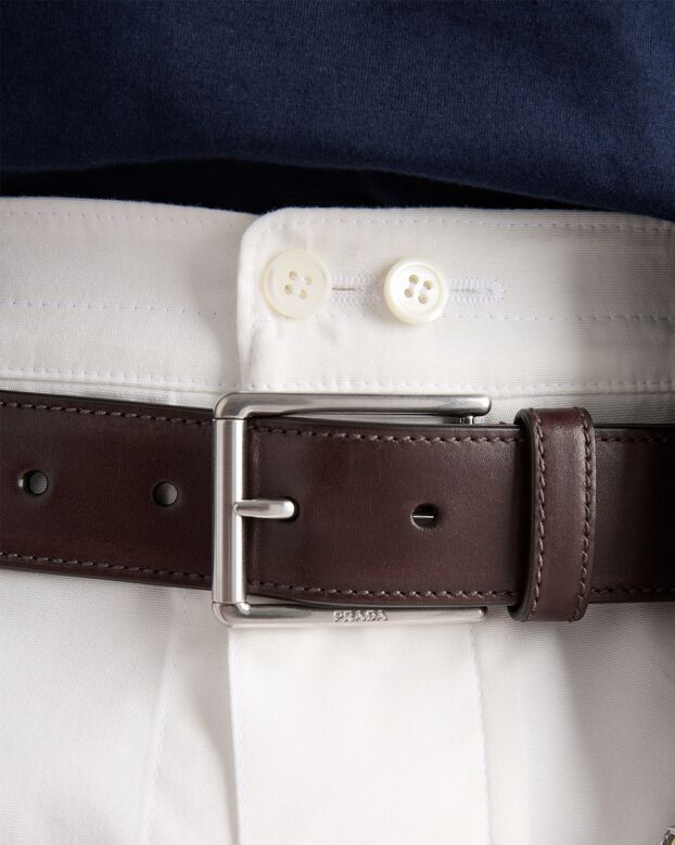 Antiqued leather belt, , hi-res