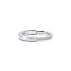 Tiffany Lock Ring in White Gold with Diamonds - Size 10 1/2