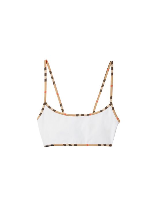 Check Trim Bikini Top, , hi-res