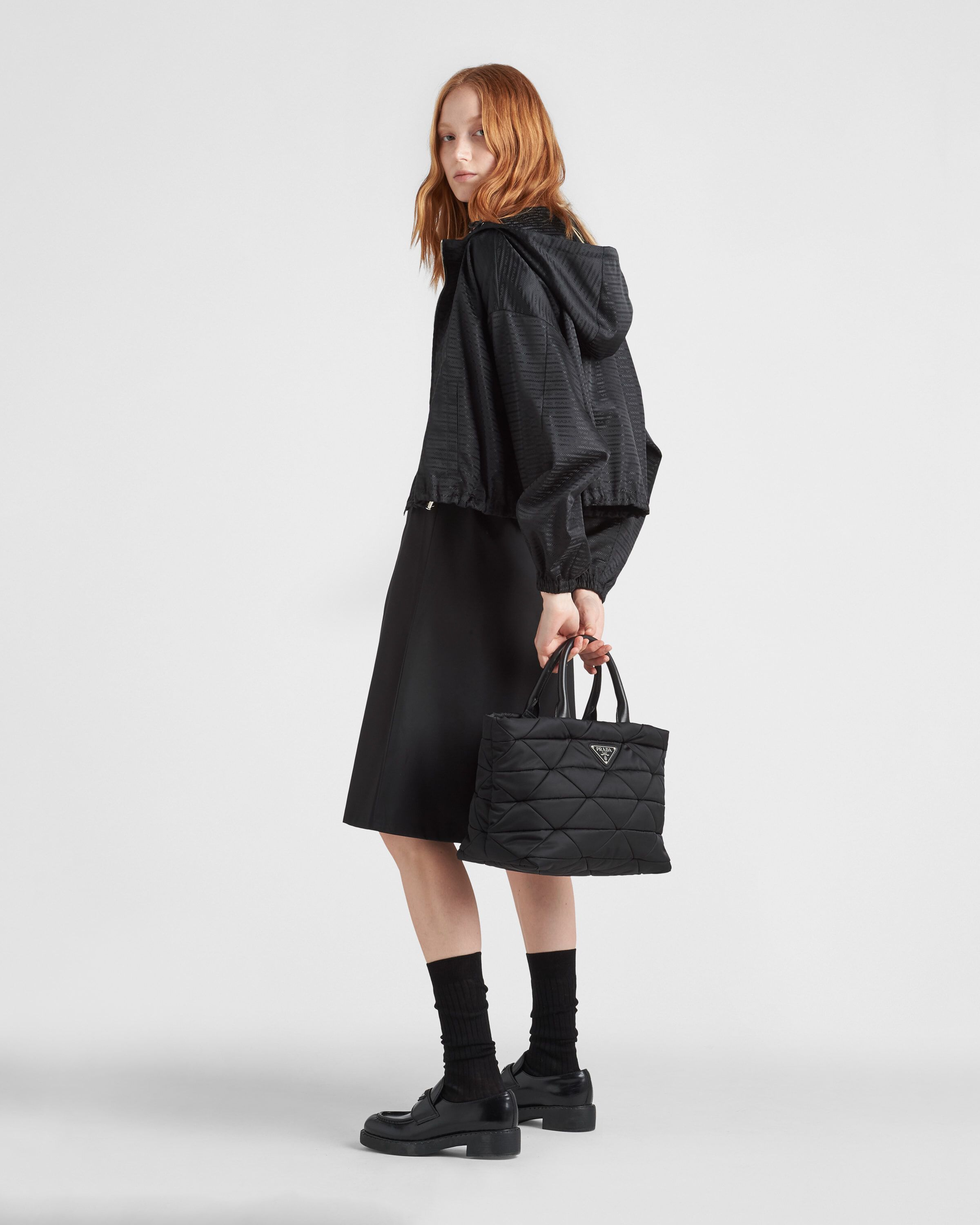 Re Nylon medium padded tote