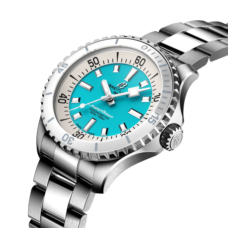 Superocean Automatic 36 Stainless Steel - Turquoise Watch, , hi-res