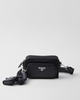 Re-Nylon and Saffiano leather shoulder bag