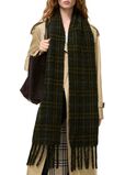 Narrow Check Alpaca Wool Blend Scarf, , hi-res