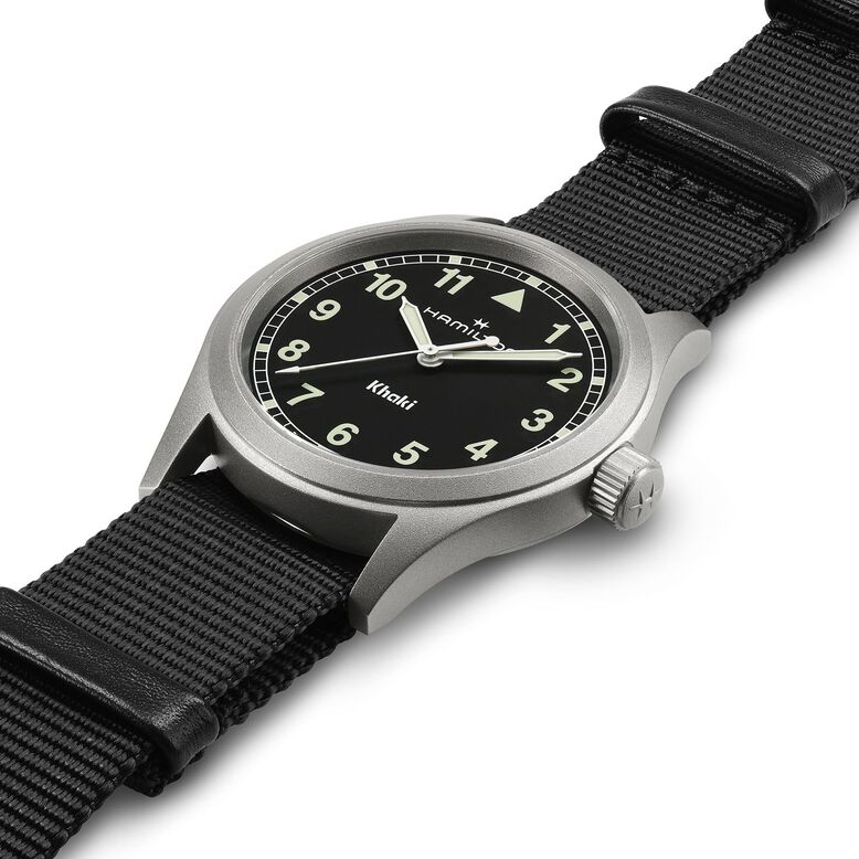 Khaki Field 38mm Unisex Watch Black, , hi-res