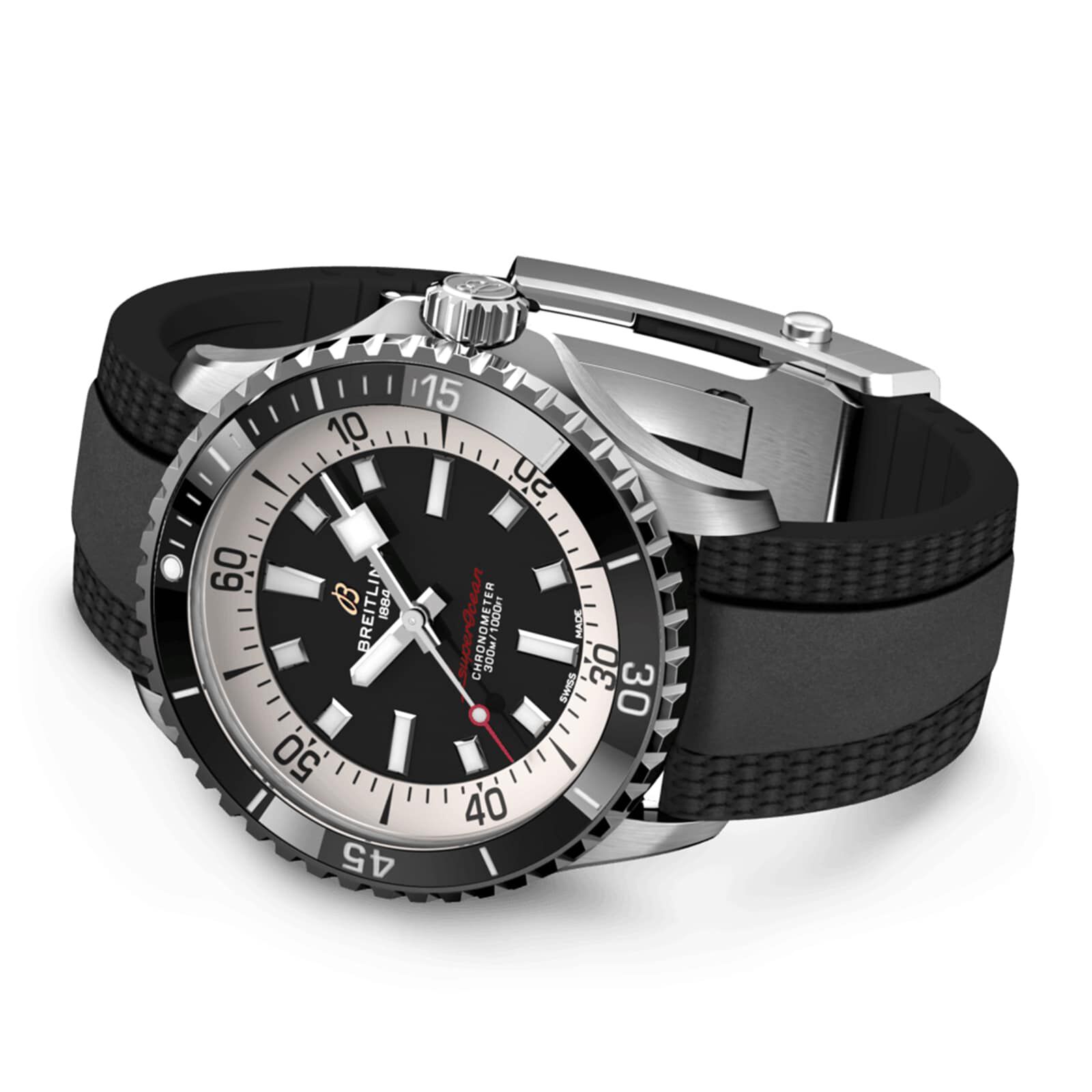 Breitling Superocean Automatic 42 Stainless Steel Rubber Strap