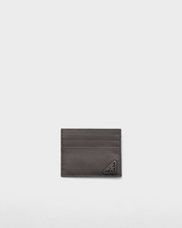 Saffiano leather card holder, , hi-res