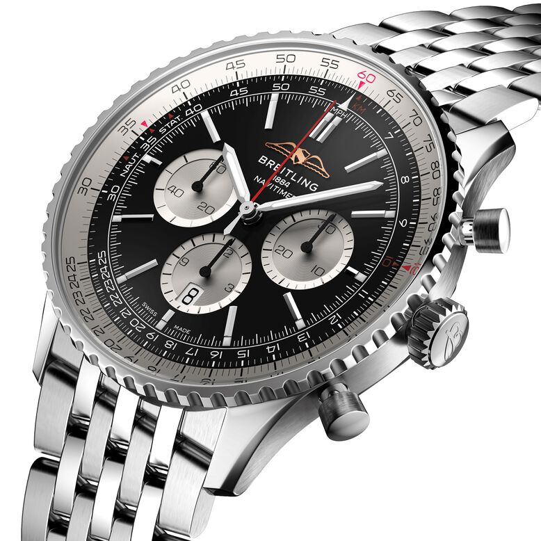 Navitimer B01 Chronograph 46 Stainless Steel Watch, , hi-res