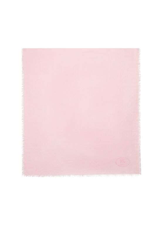 Wide Check Wool Silk Scarf, , hi-res