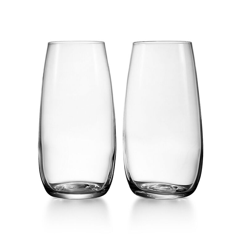 Tiffany Home Essentials Stemless Champagne Flutes in Crystal Glass, Set of Two, , hi-res