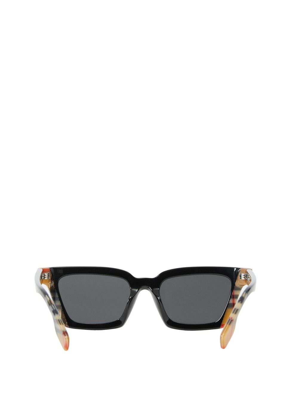 Check detail sales square frame sunglasses