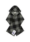 Check Wool Hooded Scarf