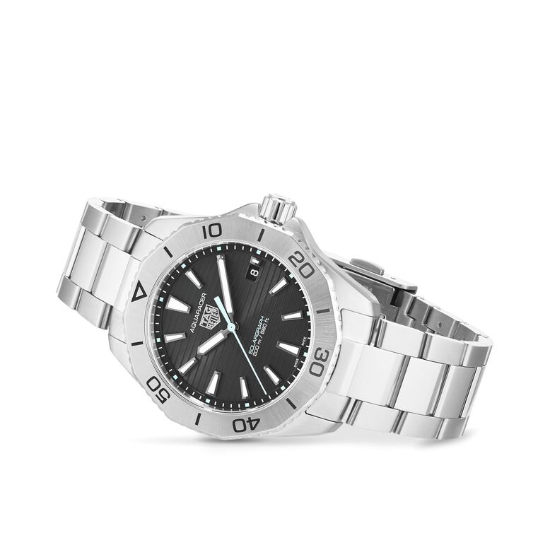 Aquaracer 200 Professional Solargraph 40mm Mens Watch Black, , hi-res