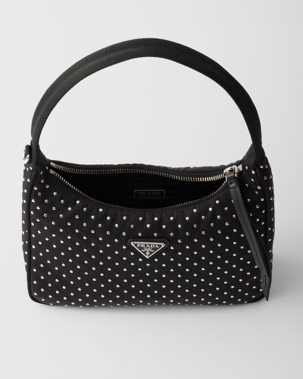 Prada Re-Edition Re-Nylon mini bag with studs, , hi-res
