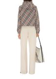 Cropped Reversible Check Jacket, , hi-res