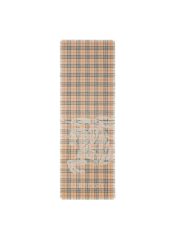 Wide EKD Check Wool Scarf, , hi-res