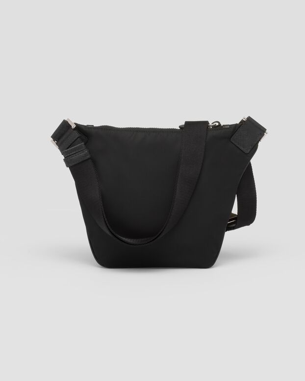 Re-Nylon and Saffiano leather shoulder bag, , hi-res