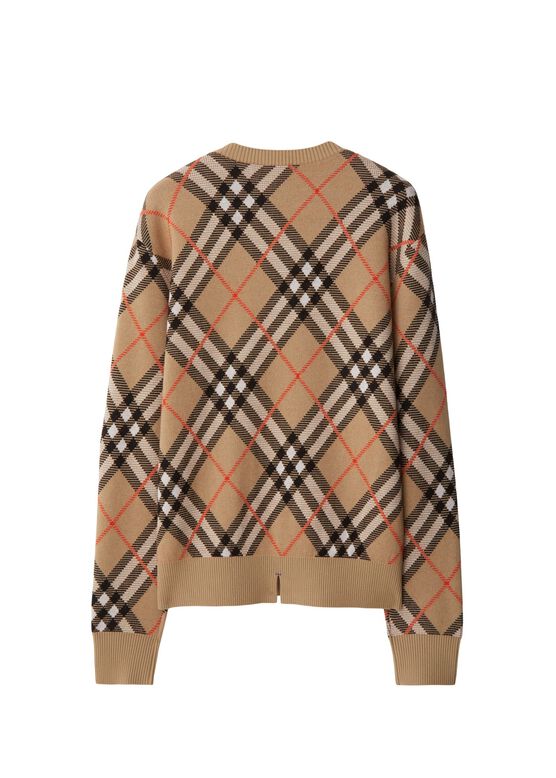 Check Wool Mohair Blend Sweater, , hi-res