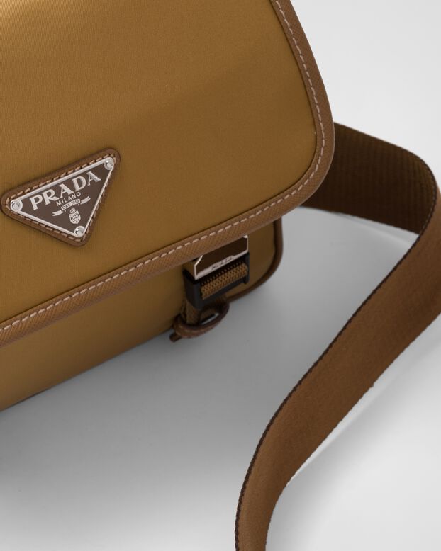 Re-Nylon and Saffiano leather shoulder bag, , hi-res