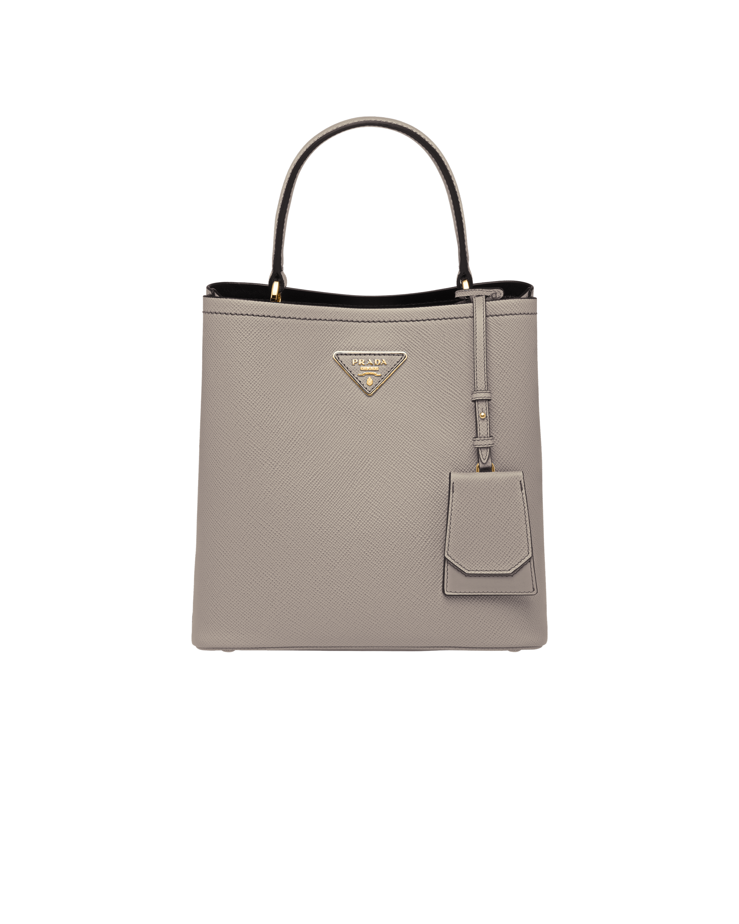 Prada Medium Saffiano Leather Prada Panier Bag Top Handle 