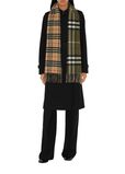 Reversible Contrast Check Cashmere Scarf, , hi-res