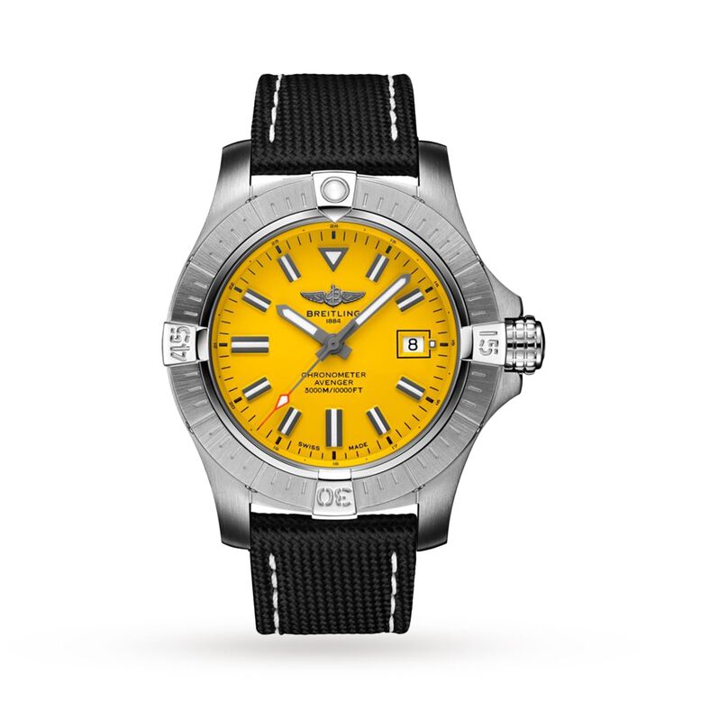 Avenger Automatic 45 Seawolf Stainless Steel Leather Strap Watch, , hi-res