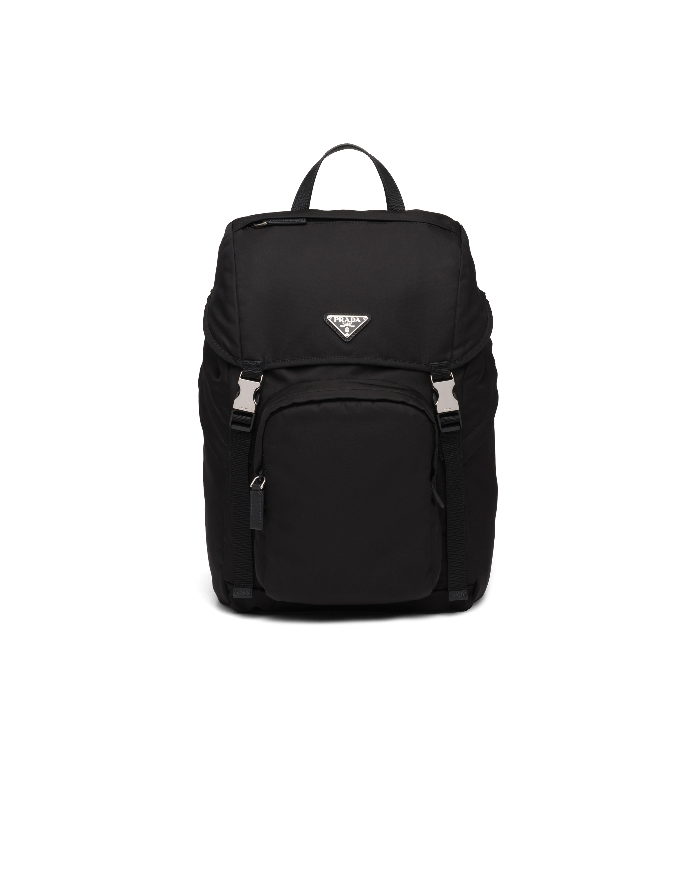 Prada leather backpack store