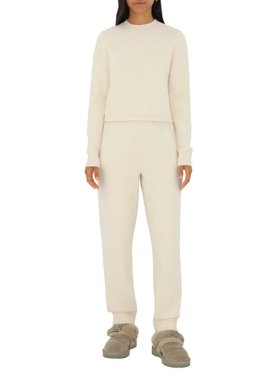 Cotton Wool Blend Jogging Pants, , hi-res