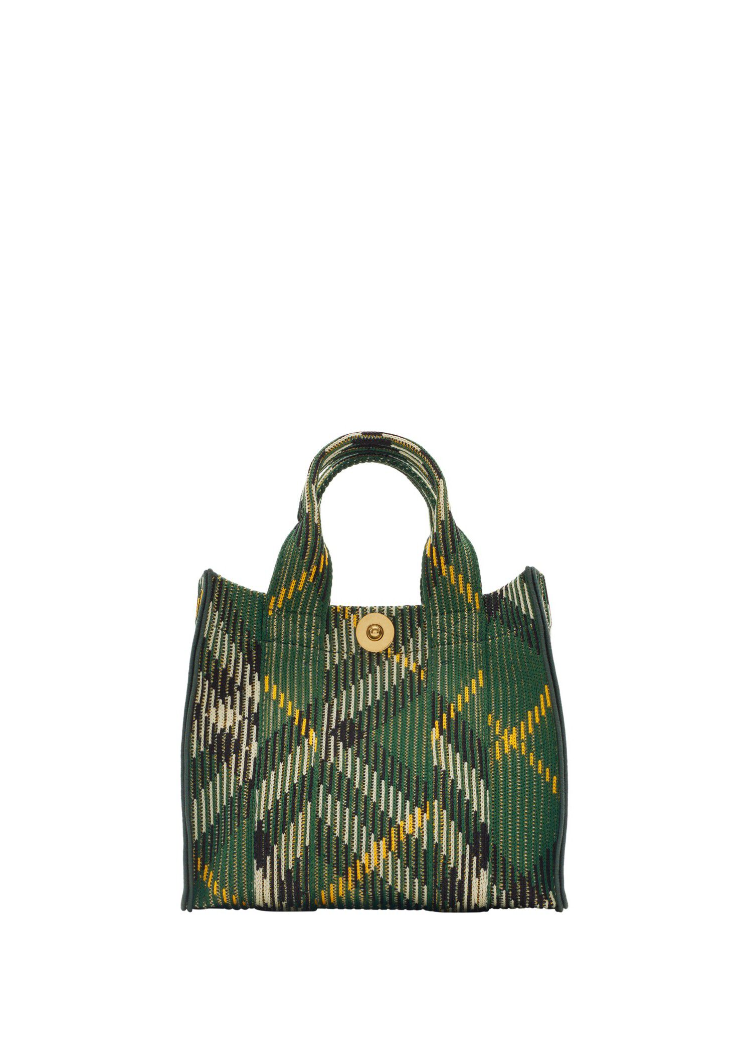 Burberry Mini Check Knitted Tote Women Heathrow Reserve Collect