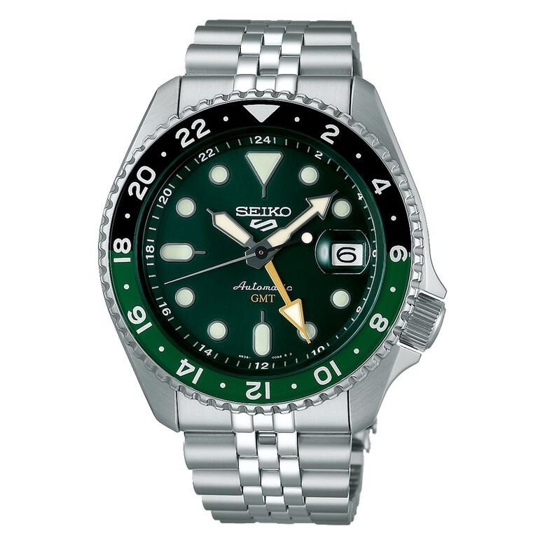 5 Sports SKX GMT Bi- Colour 42.5mm Mens Bracelet Watch Green, , hi-res
