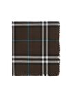 Wide Check Wool Scarf