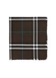 Wide Check Wool Scarf, , hi-res