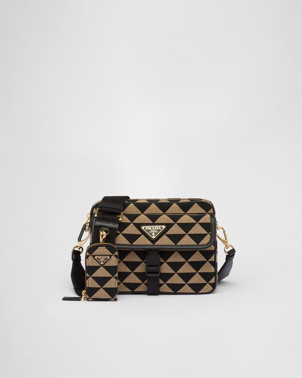 Prada Symbole embroidered fabric bag, , hi-res