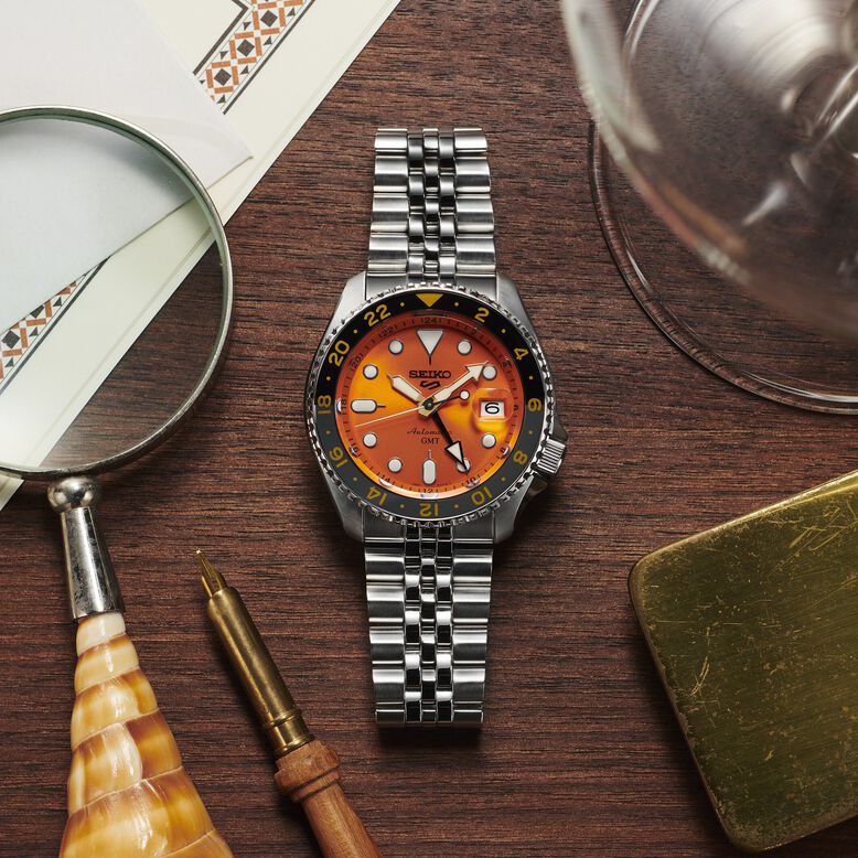 5 Sports 'Mikan Orange' GMT SKX Re-Interpretation 42.5mm Mens Watch, , hi-res