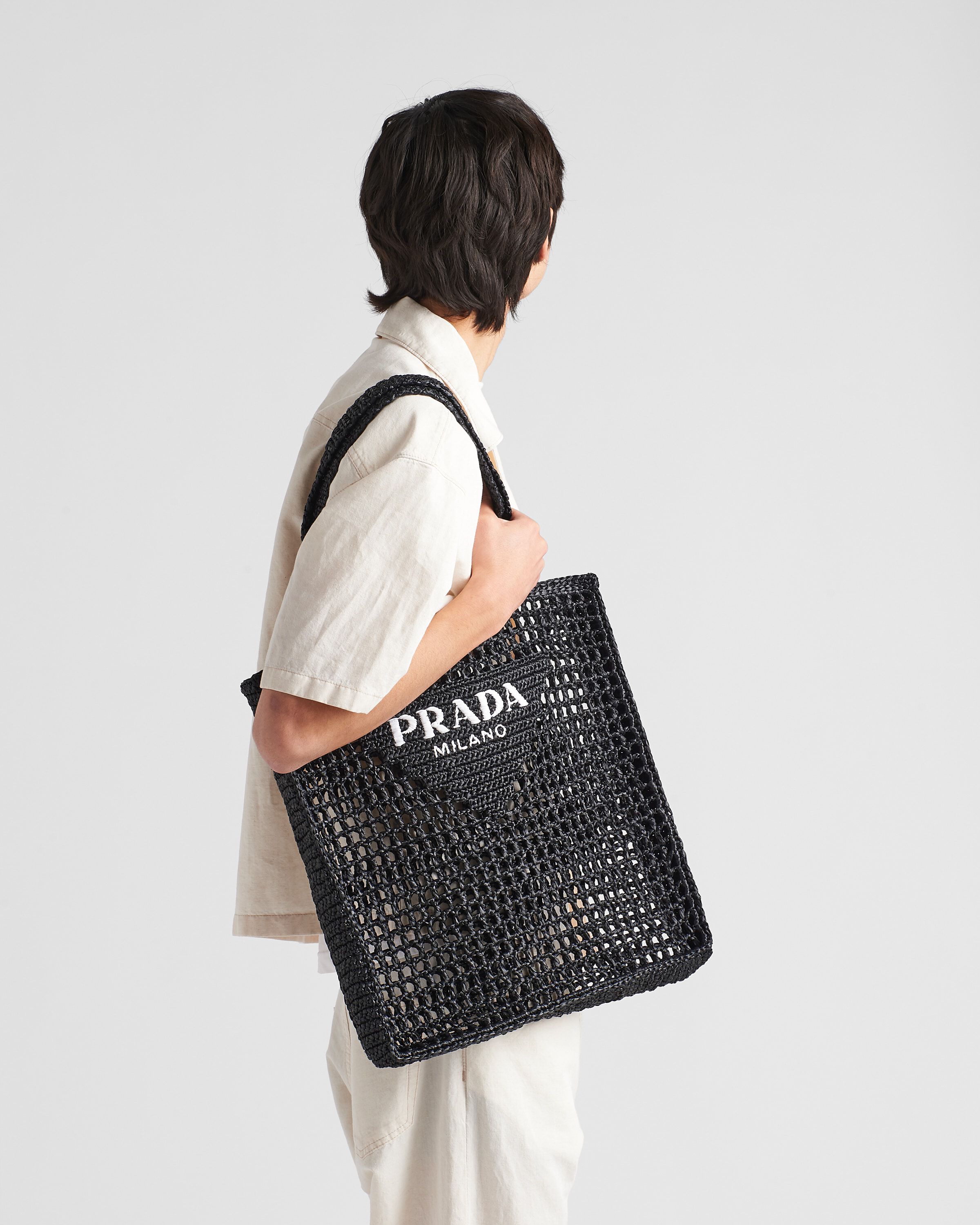 Prada Crochet tote bag with logo Tote Heathrow Reserve Collect