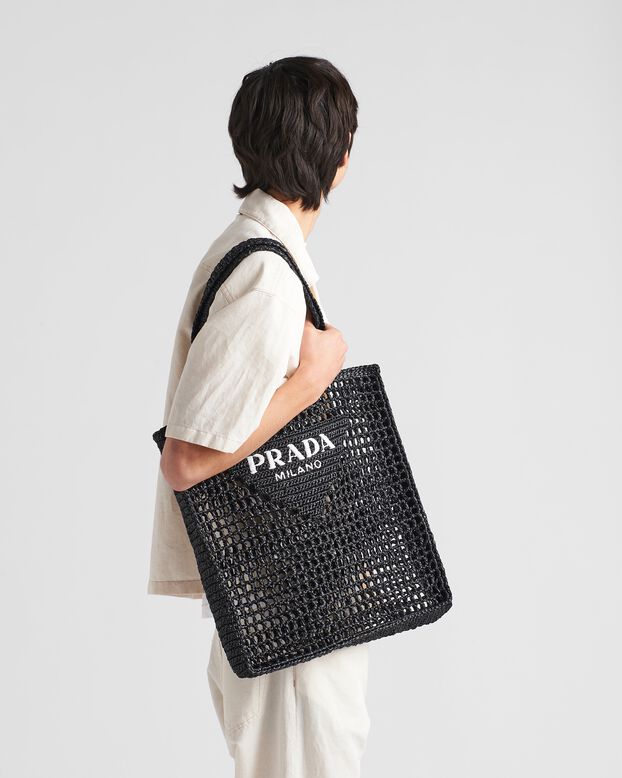 Crochet tote bag with logo, , hi-res