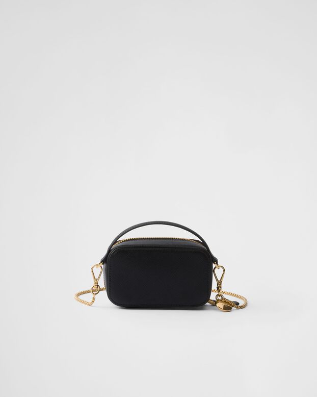 Saffiano leather mini-pouch, , hi-res