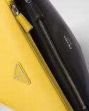 Saffiano leather and leather shoulder bag, , hi-res
