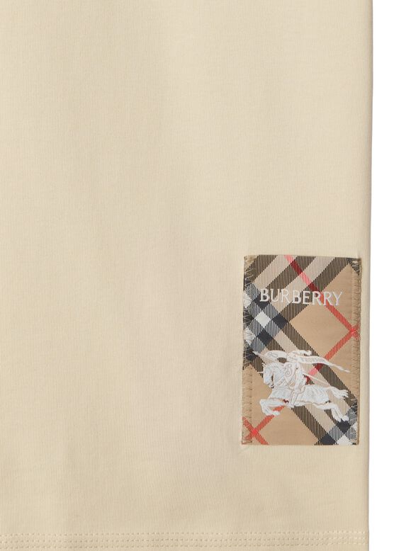 Check Label Cotton T-shirt, , hi-res
