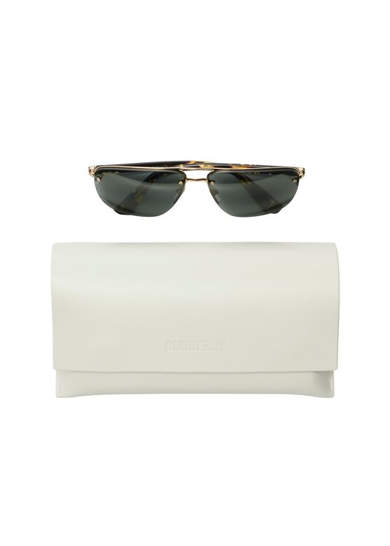 Metal Shield Rectangular Sunglasses​, , hi-res