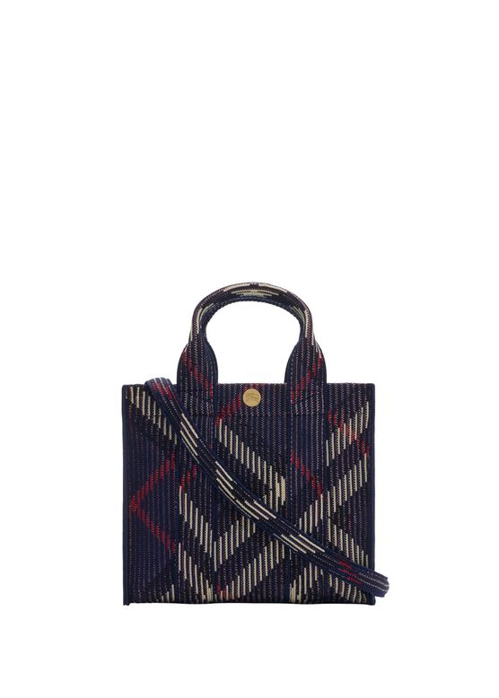 Mini Check Knitted Tote, , hi-res