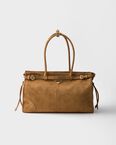 Prada Bonnie large suede handbag