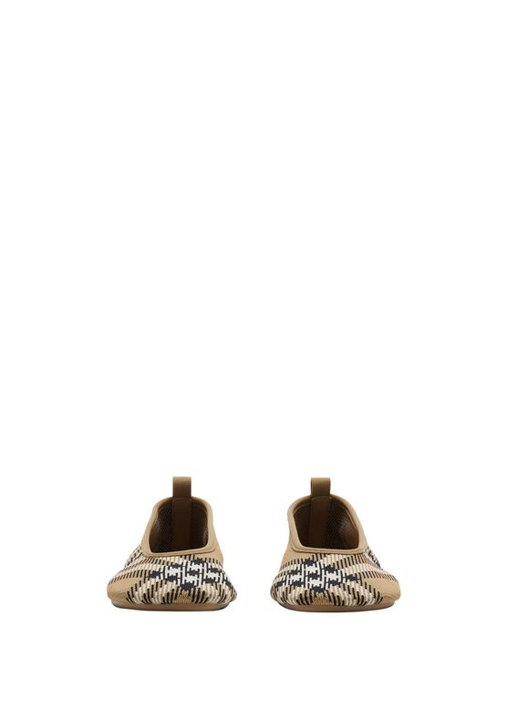 Check Knit Baby Ballerinas, , hi-res